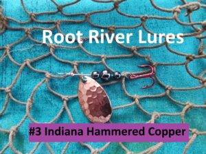 UltraViolet Ultra Violet UV Red Hook Hemalyke Beads Indiana Inline Spinner Trout Smallmouth Largemouth Bass Walleye Sauger Striped White stream river lake reservoir Glow
