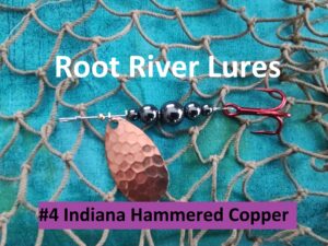 UltraViolet Ultra Violet UV Red Hook Hemalyke Beads Indiana Inline Spinner Trout Smallmouth Largemouth Bass Walleye Sauger Striped White stream river lake reservoir Glow