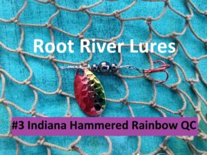 UltraViolet Ultra Violet UV Red Hook Hemalyke Beads Indiana Inline Spinner Trout Smallmouth Largemouth Bass Walleye Sauger Striped White stream river lake reservoir Glow Quick Change Bucktails Barbless