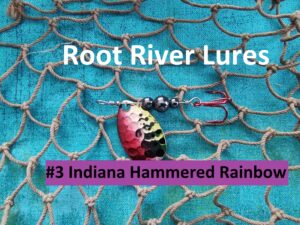 UltraViolet Ultra Violet UV Red Hook Hemalyke Beads Indiana Inline Spinner Trout Smallmouth Largemouth Bass Walleye Sauger Striped White stream river lake reservoir Glow