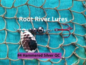 UltraViolet Ultra Violet UV Red Hook Hemalyke Beads Indiana Inline Spinner Trout Smallmouth Largemouth Bass Walleye Sauger Striped White stream river lake reservoir Glow Quick Change Bucktails Barbless